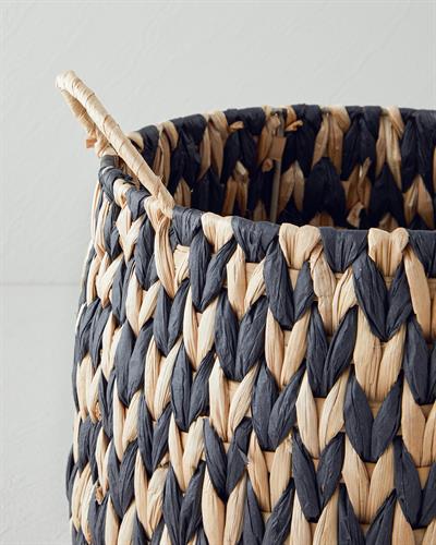 Leora Кошница 27 см Натурален - Черен