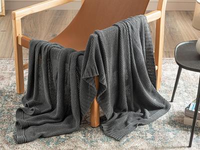Lerca Шал За Диван Трико 130x170 см Антрацит