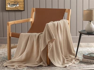 Lerca Шал За Диван Трико 130x170 см Бежов