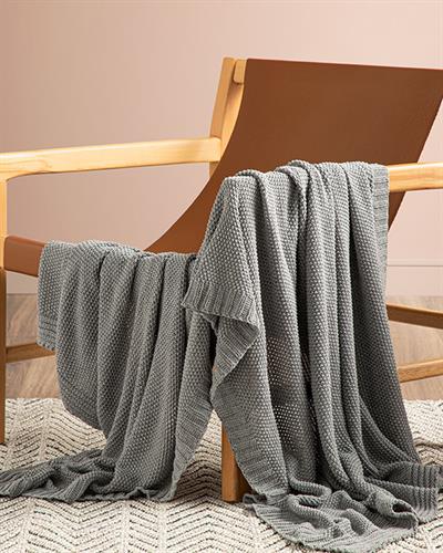 Lerca Шал За Диван Трико 130x170 см Сив