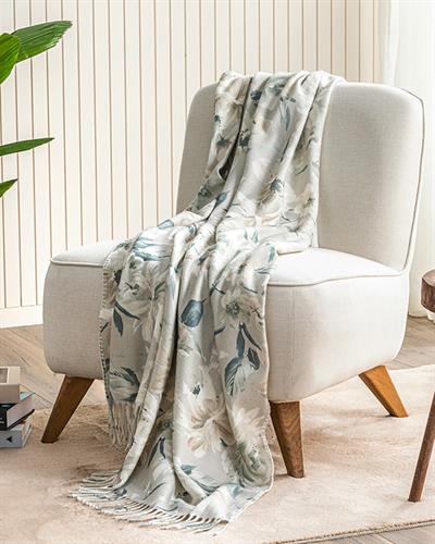 Lerna Шал За Кресло Отпечатан, Сиво, 130 X 170 Cm