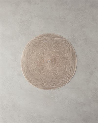 Leron Подложки За Хранене 2 бр. Полиестер 38 см Бежов