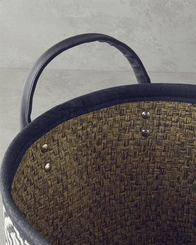 Leron Кошница 29x25 см. Черен - Бял