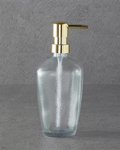 Leslie Дозатор За Течен Сапун За Баня Стъкло 8x8x20 cm Прозрачен