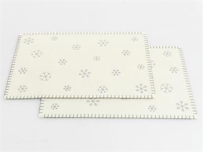 Let it Snow АМЕРИКАНЗКИ СЕРВИЗ 2 комплекта Филц 30x45 cm Light Gray