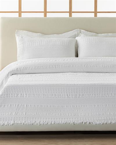 Levron Комплект Кувертюра За Легло Двоен жакардов Памучен 220x240 см Бял