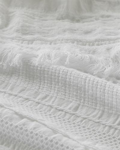 Levron Комплект Кувертюра За Легло Двоен жакардов Памучен 220x240 см Бял