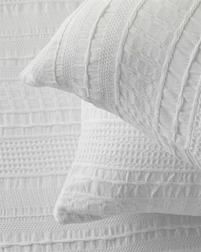 Levron Комплект Кувертюра За Легло Кралски размер жакардов Памучен 240x260 см Бял