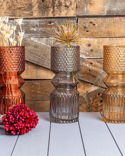 Lia Ваза Стъкло 25 см Brown