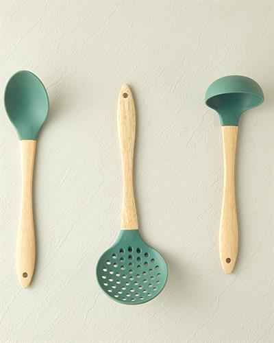 Liana Ladle Прибори За Обслужване Черпак Силикон 27 см Тъмнозелен