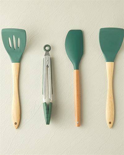 Liana Wide Spatula Прибори За Обслужване Широка шпатула Силикон 32 см Тъмнозелен