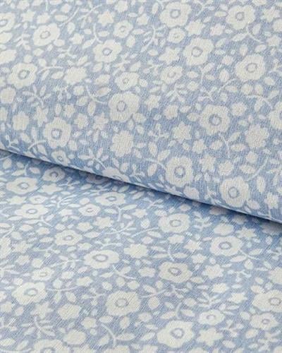 Liberty Blossom Спален Комплект Единичен Лесно за гладене 160x220 см Син