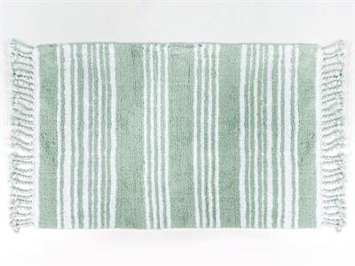 Lilia Постелка За Баня С Нехлъзгащ Се Гръб, Памучен, Светло Зелено, 60 X 90 Cm