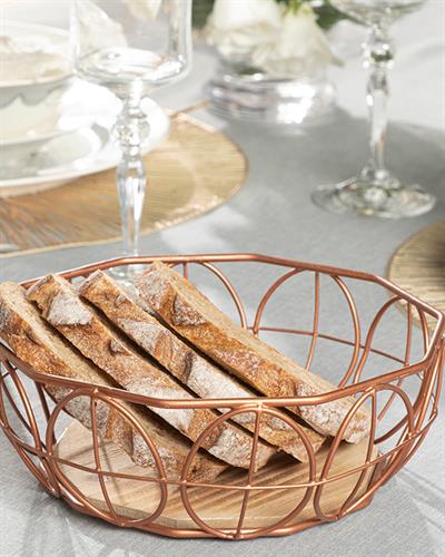 Lilian Кошница За Хляб Метал 20 см Роза