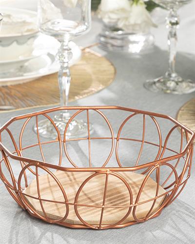 Lilian Кошница За Хляб Метал 20 см Роза