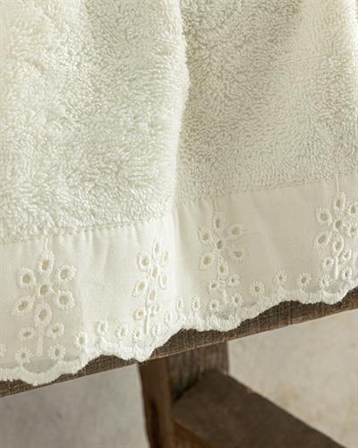 Lilian Хавлии За Ръце С Бродирано, Памучен, Екру, 30 X 40 Cm