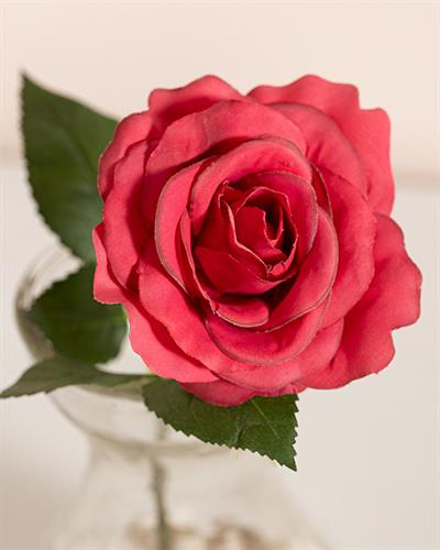 Lilies Изкуствено Цвете Един Стрък Плат 20 см Червен