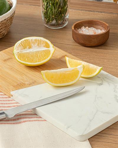 Lilies ДЪСКА ЗА РЯЗАНЕ Mermer Bambu 30 cm Бежово-бяло