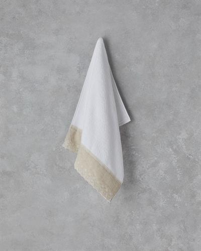 Linda Кърпа За Лице С бродерия Памучен 50x90 см Бял