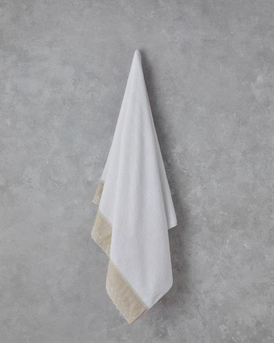 Linda Кърпа За Баня С бродерия Памучен 90x150 cm Бял