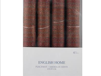 Line АМЕРИКАНЗКИ СЕРВИЗ 4 броя ПВЦ 45x30 cm Dark Red