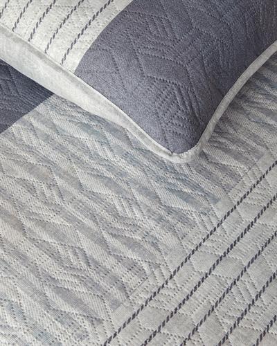 Line Art Комплект Кувертюра За Легло Двоен Многофункционален 200x220 см Сив