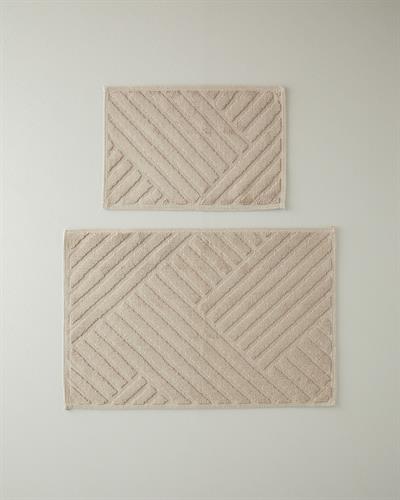 Linea Комплект Постелки За Баня Букле Памучен полиестер 60x90-40x60 см Бежов