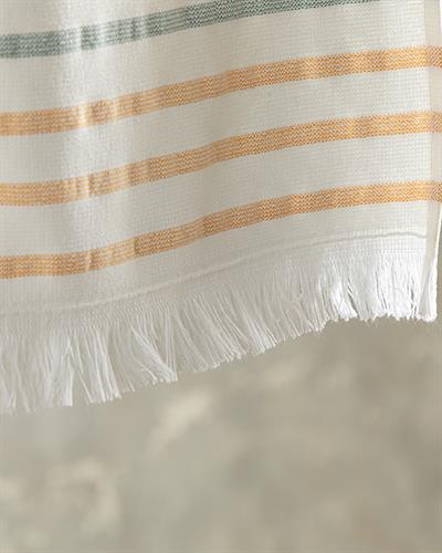 Linea Плажна Хавлия Една Страна, Памучен Полиестер, Екрю-Зелено-Жълто, 75 X 150 Cm