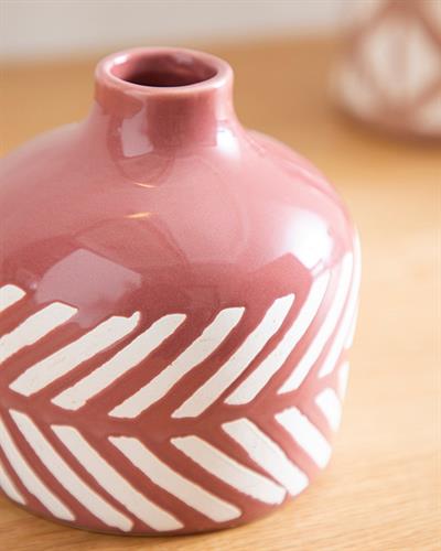 Linear Ваза Розово, 11 X 11 X 11.5 Cm