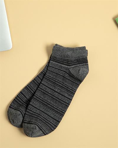 Linear Cotton Mens Ankle Socks 40-44 Copper