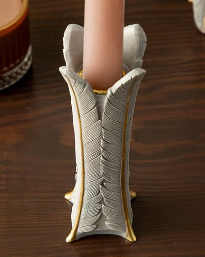 Linear Свещник Златно Бежово, 4,5 X 4,7 X 14 Cm