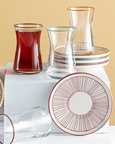 Linette Сервиз За Чай 12 Бр. За 6 Души, Порцелан, Цветен, 160 Ml