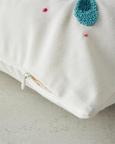 Linosa Калъфка Декоративн Възглавница Бродерия с перфорация 45x45 см Син