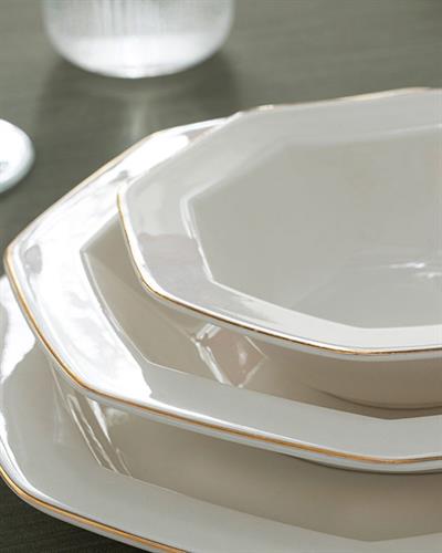 Lioni Сервиз За Хранене Порцелан, Златисто, 24 Броя За 6 Души