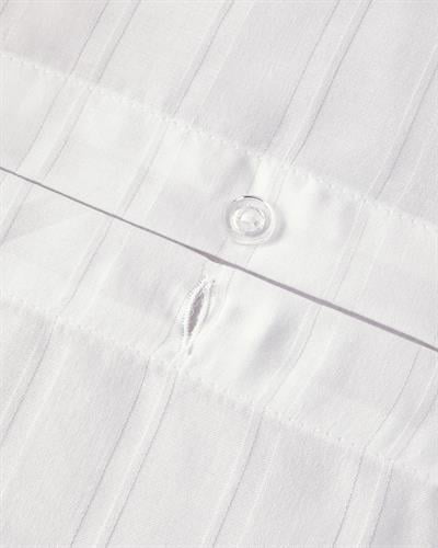 Lior Спален Комплект Двоен Памучен сатен райе 200x220 см Бял