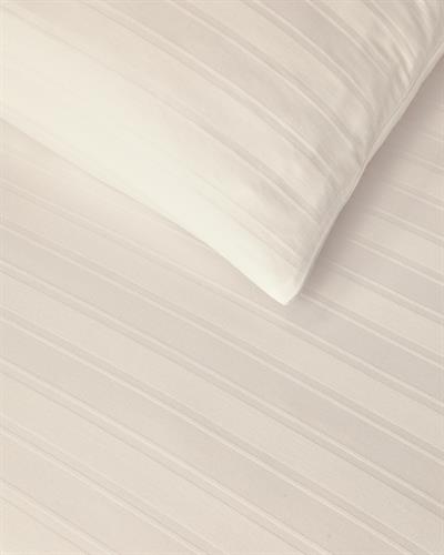 Lior Спално Бельо Компле King Size, Памучен Сатен На Райета, Слонова Кост, 240 X 220 Cm
