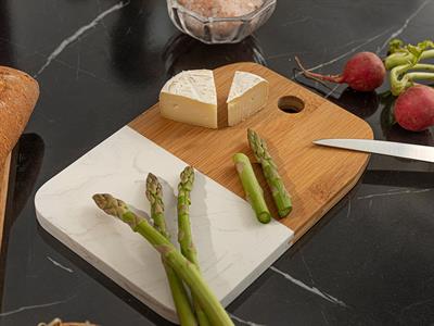 Lisa ДЪСКА ЗА РЯЗАНЕ От мрамор Бамбук 22x15 cm .