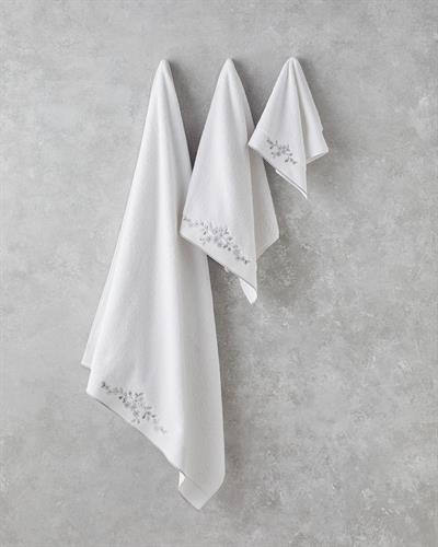 Lisa Кърпа За Ръце С бродерия Памучен 30x50 см Бял