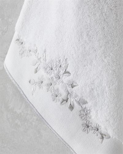 Lisa Кърпа За Лице С бродерия Памучен 50x90 см Бял