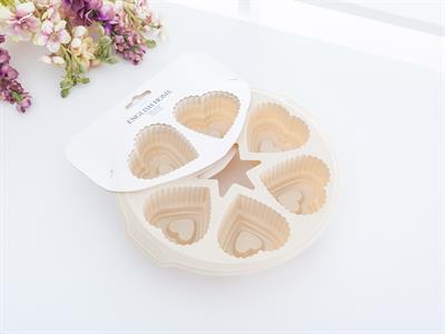 Lisa ФОРМА ЗА КЕКС С 6 отделения Силикон 28x25x4 cm Cream.