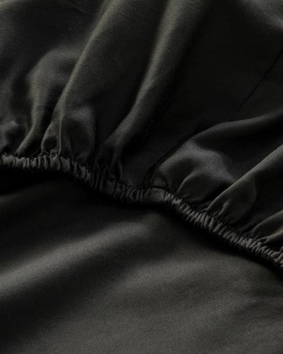 Listra Спално Бельо Компле King Size, Памучен Сатен На Райета, Антрацит, 240 X 220 Cm