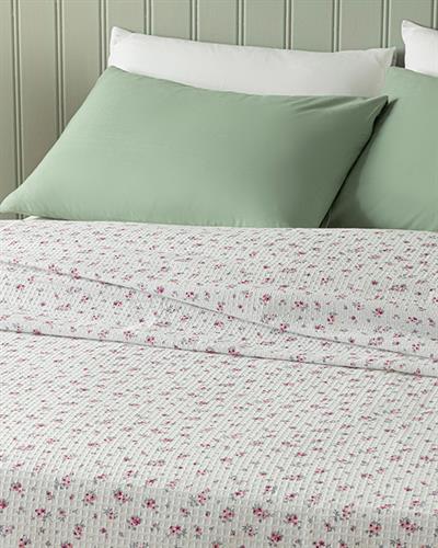 Little Bouquets Пике Двоен Размер, Отпечатан, Розово, 200 X 220 Cm