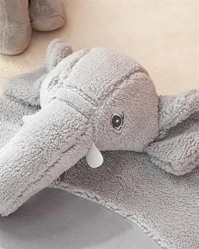 Little Elephants Възглавница За Пода Полиестер, Сиво, 100 X 100 Cm