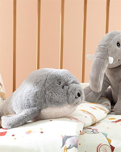 Little Elephants Dekoratıf Kırlent Сиво, 30X36 Cm