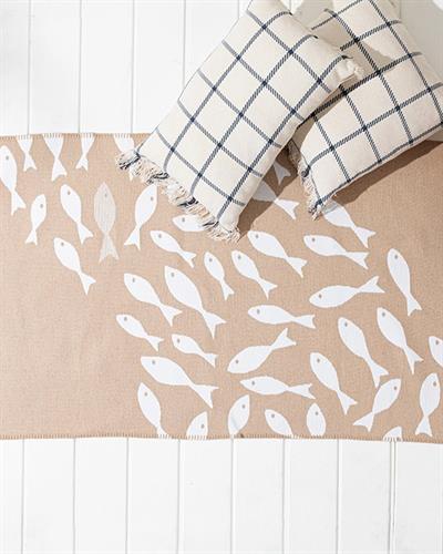 Little Fish Килим Тъкан, Бежово, 80 X 150 Cm