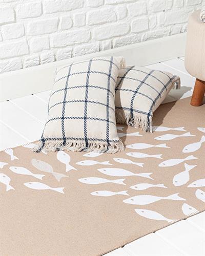 Little Fish Килим Тъкан, Бежово, 80 X 150 Cm