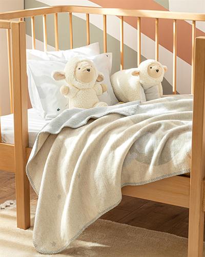 Little Lamb Бебешко Одеало Памучен, Бяло, 100 X 120 Cm
