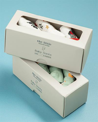 Little Penguin Бебешки Чорапи 3 Бр., Памучен, Зелено, 6-12 Месеца