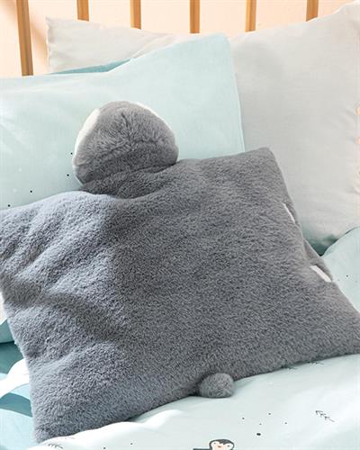 Little Penguin Бебешка Възглавница Сиво, 38 X 40 Cm