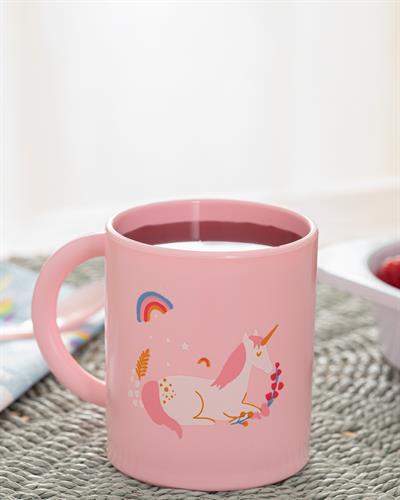 Little Unicorn Чаша Със Сламка Пластмасов, Розово, 210 Ml